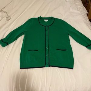 Cotton 3/4 sleeve cardigan